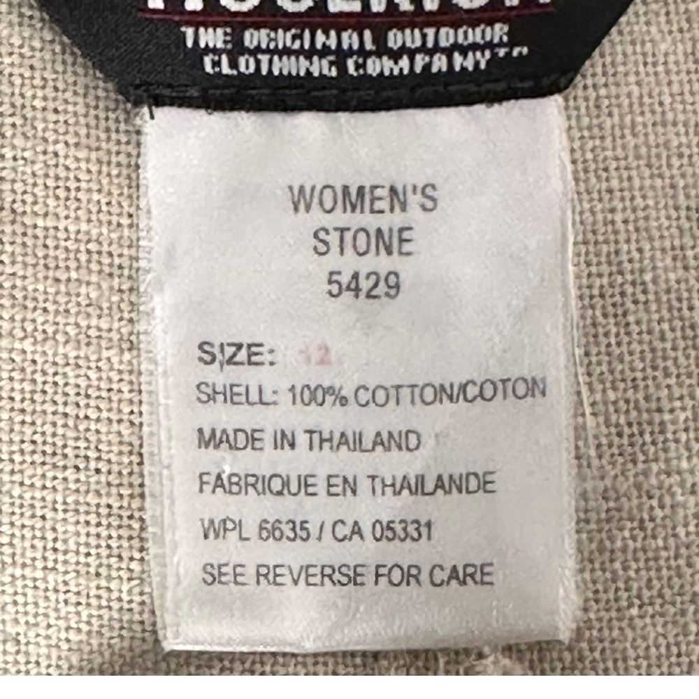 Woolrich Linen Blend A-Line Mini Skirt Beige Khaki Drawstring Pocket Size 12 - Picture 11 of 15